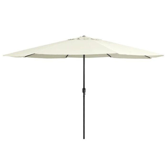 Vidaxl Parasol de jardin 390 cm - Blanc sable - Jusqu'à 34 % de remise