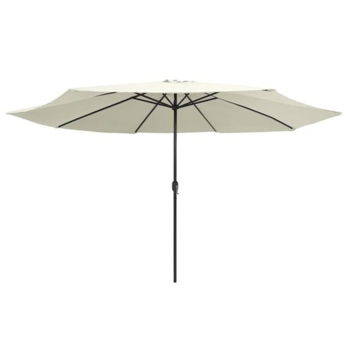 Vidaxl Parasol de jardin 390 cm - Blanc sable - Jusqu'à 34 % de remise