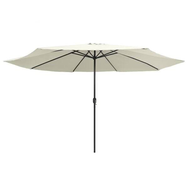 Vidaxl Parasol de jardin 390 cm - Blanc sable - Jusqu'à 34 % de remise