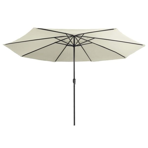 Vidaxl Parasol de jardin 390 cm - Blanc sable - Jusqu'à 34 % de remise