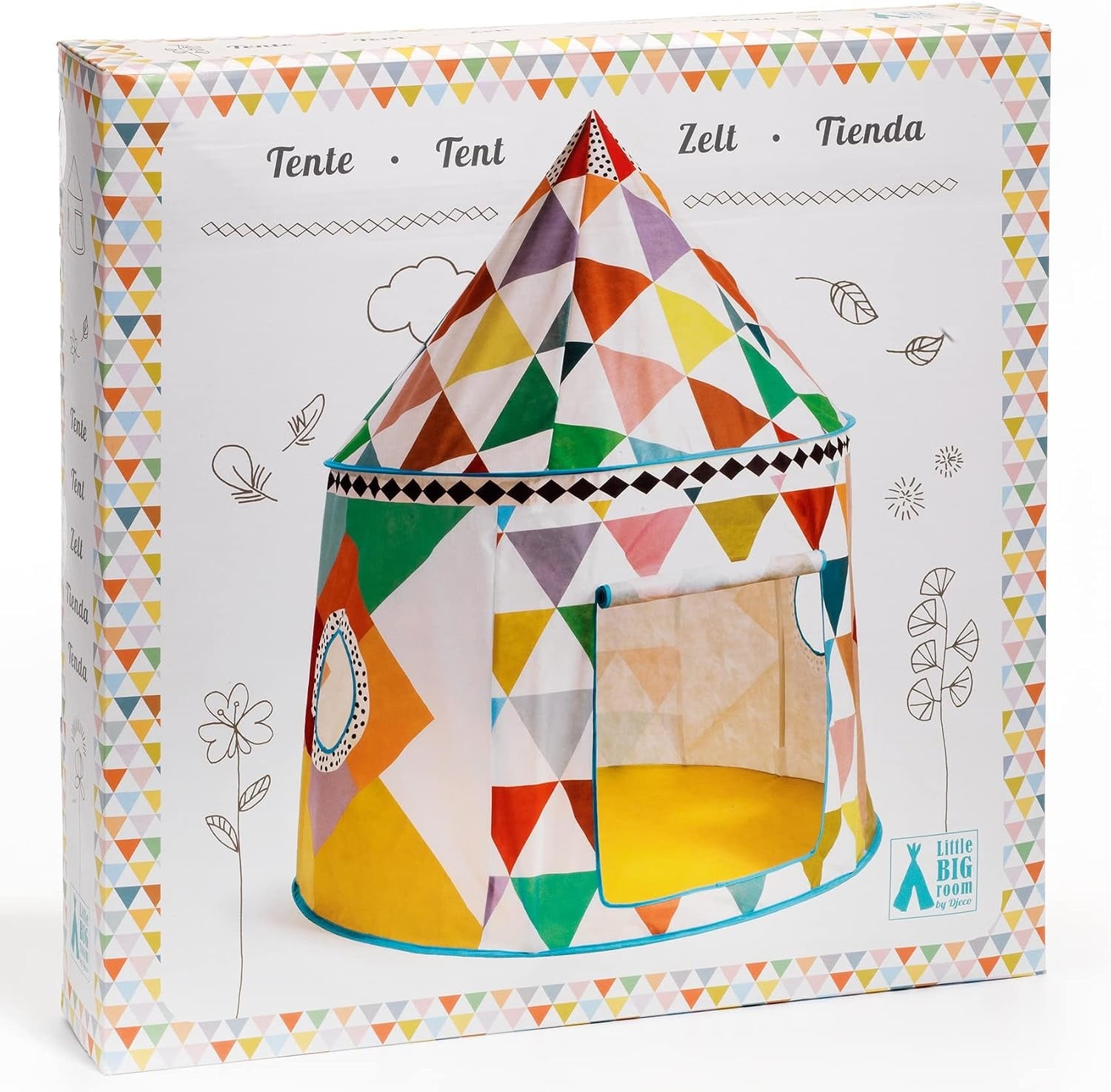 Tente de jeu tipi pour enfants 106x130cm - Design scandinave - Jusqu'à -34%