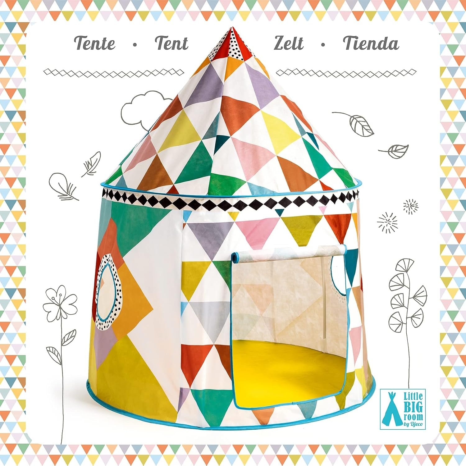 Tente de jeu tipi pour enfants 106x130cm - Design scandinave - Jusqu'à -34%