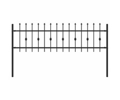 Vidaxl Clôture à pointes en acier noir 200x130cm - Jusqu'à -34% sur le modèle