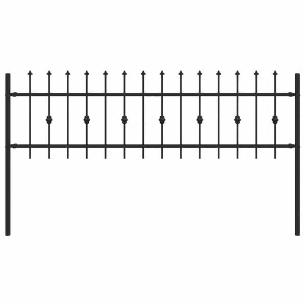 Vidaxl Clôture à pointes en acier noir 200x130cm - Jusqu'à -34% sur le modèle