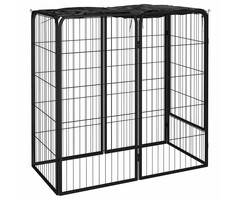 Vidaxl Enclos modulable pour chien 50x100 cm - Acier noir - Jusqu'à -35%
