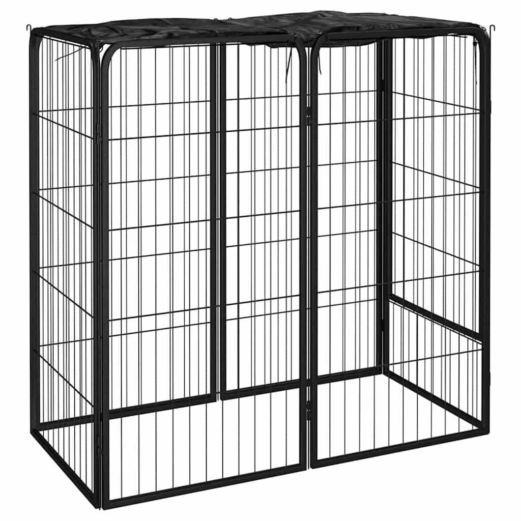 Vidaxl Enclos modulable pour chien 50x100 cm - Acier noir - Jusqu'à -35%