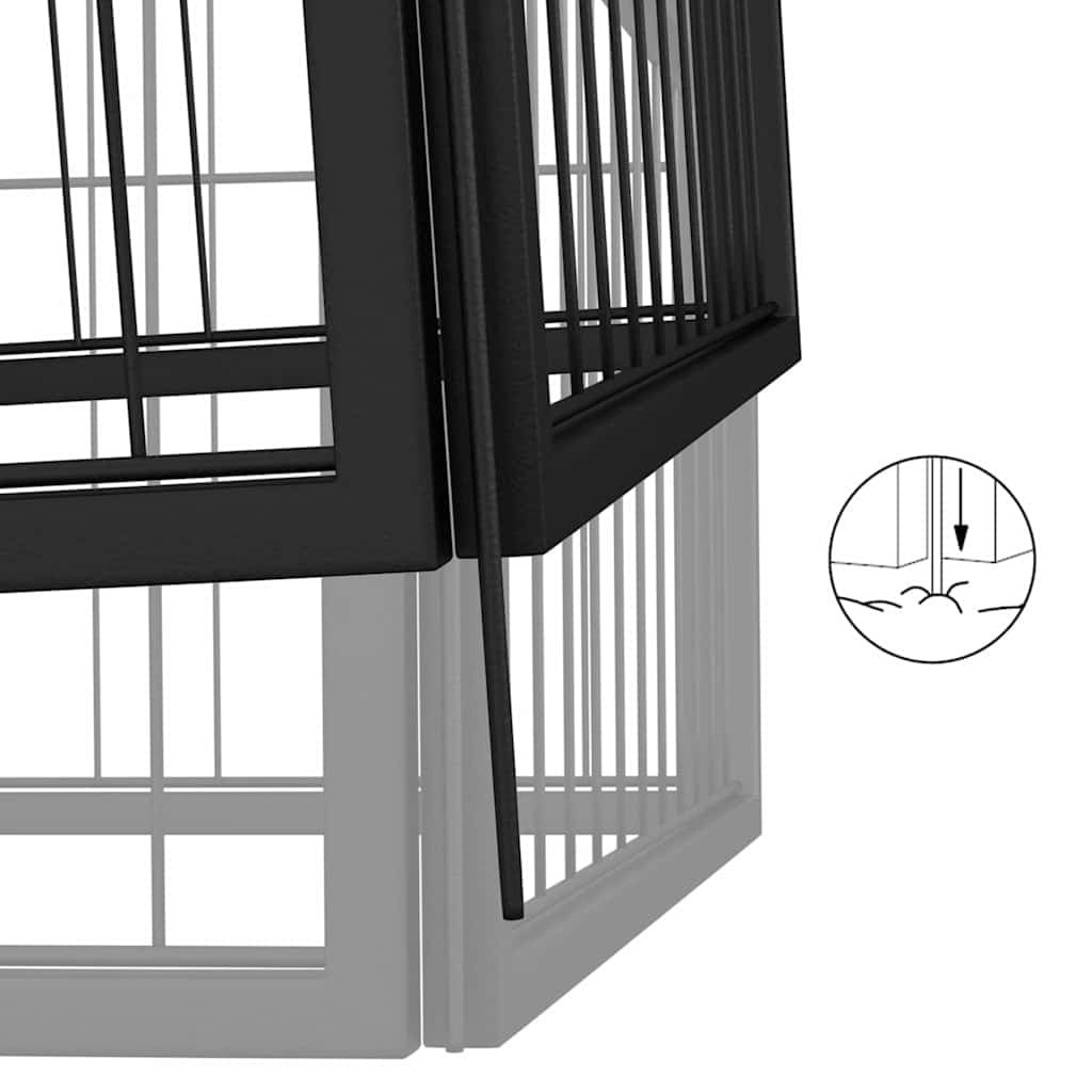 Vidaxl Enclos modulable pour chien 50x100 cm - Acier noir - Jusqu'à -35%