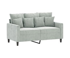 Vidaxl Canapé 2 places en velours gris clair - Jusqu'à 35% de réduction