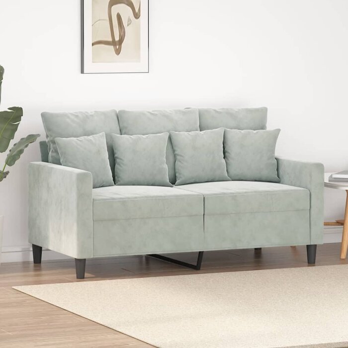 Vidaxl Canapé 2 places en velours gris clair - Jusqu'à 35% de réduction
