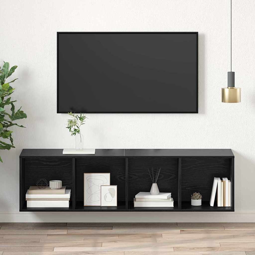 Vidaxl Meuble TV mural moderne chêne noir - Jusqu'à 34% de réduction