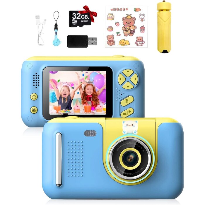 Appareil photo enfant 1080P - Objectif rotatif - Jusqu'à 31% de remise