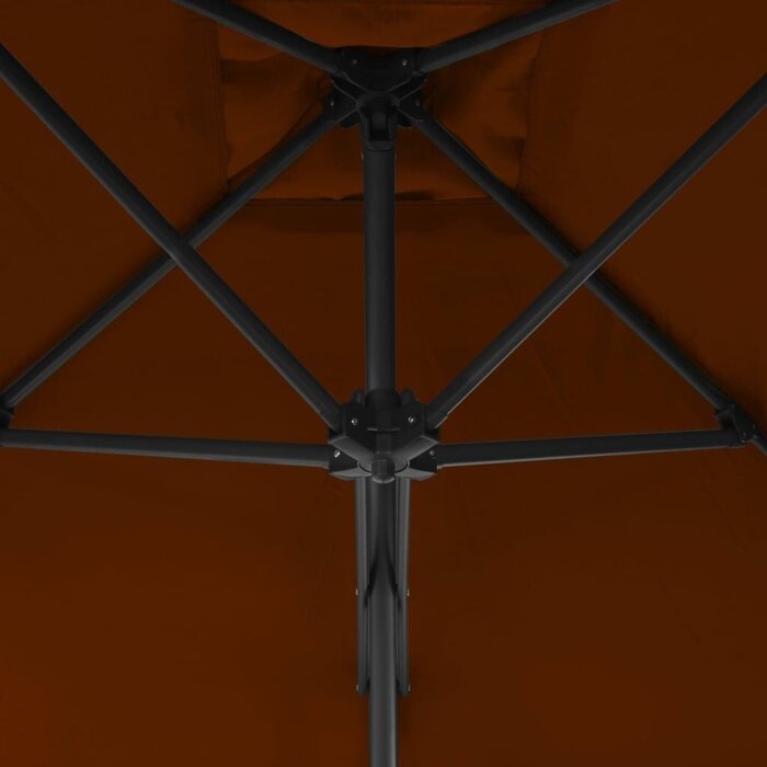 Vidaxl Parasol déporté 250x250cm Terracotta - Jusqu'à -35%