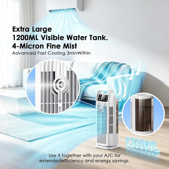 Climatiseur mobile 6-en-1 avec humidificateur - Jusqu'à 34% de remise