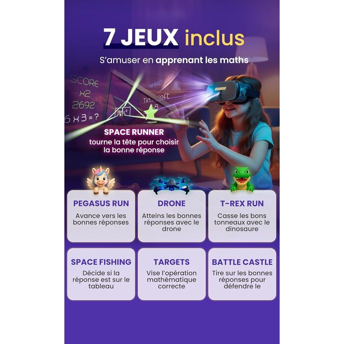 Casque VR Éducatif Mathématiques (5-12 ans) - Jusqu'à 33% de remise