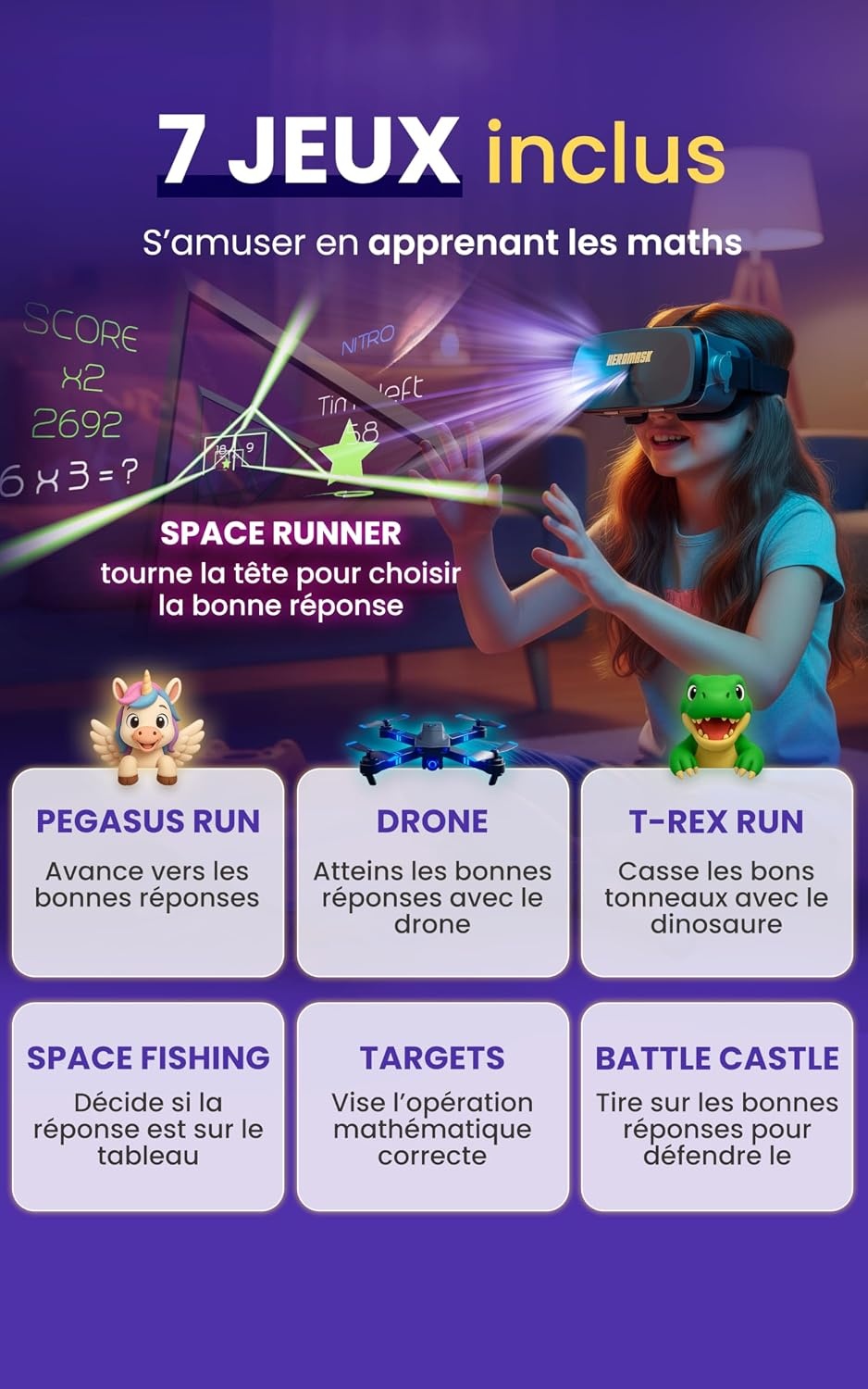 Casque VR Éducatif Mathématiques (5-12 ans) - Jusqu'à 33% de remise