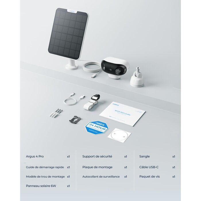 Caméra 4K Solaire Wi-Fi 6 Panoramique 180° - État Outlet Jusqu'à -35%