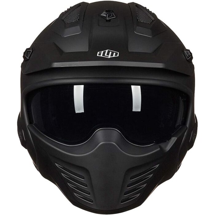 Casque Moto Jet Modulable - Noir Mat - Jusqu'à 46% de remise