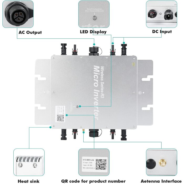 Micro-onduleur Solaire 1600W WiFi - Jusqu'à -37% sur votre kit balcon