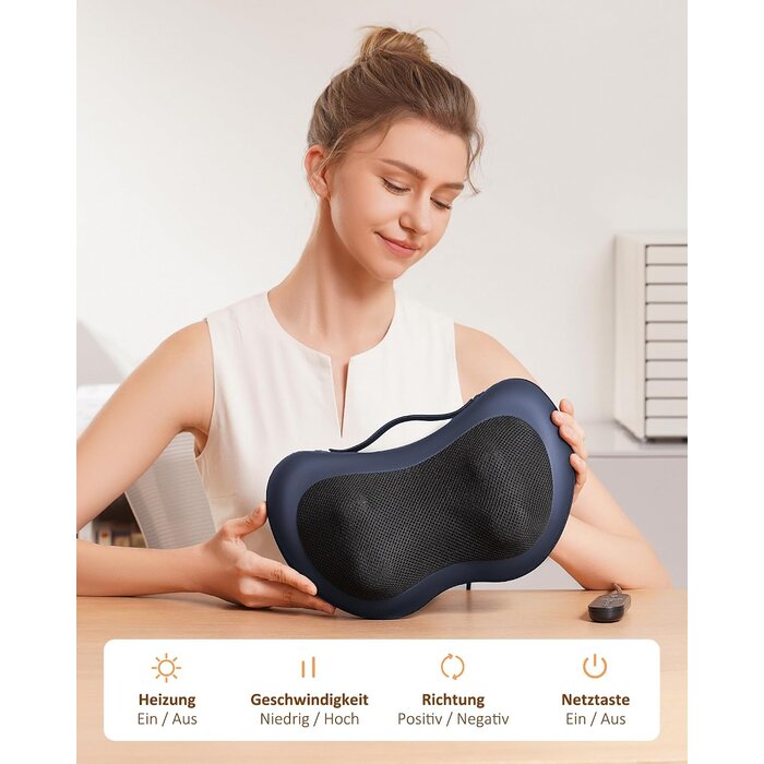 Coussin de Massage Shiatsu Chauffant - Jusqu'à 32% de réduction