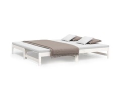 Vidaxl Canapé-lit gigogne en pin massif blanc 2x80x200cm - 52% de remise