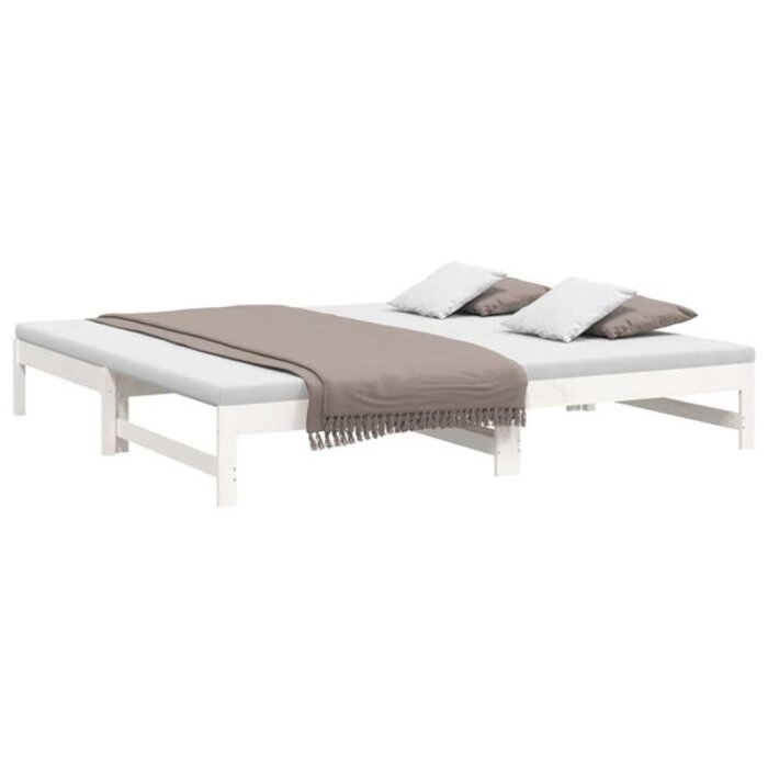 Vidaxl Canapé-lit gigogne en pin massif blanc 2x80x200cm - Jusqu'à -35%