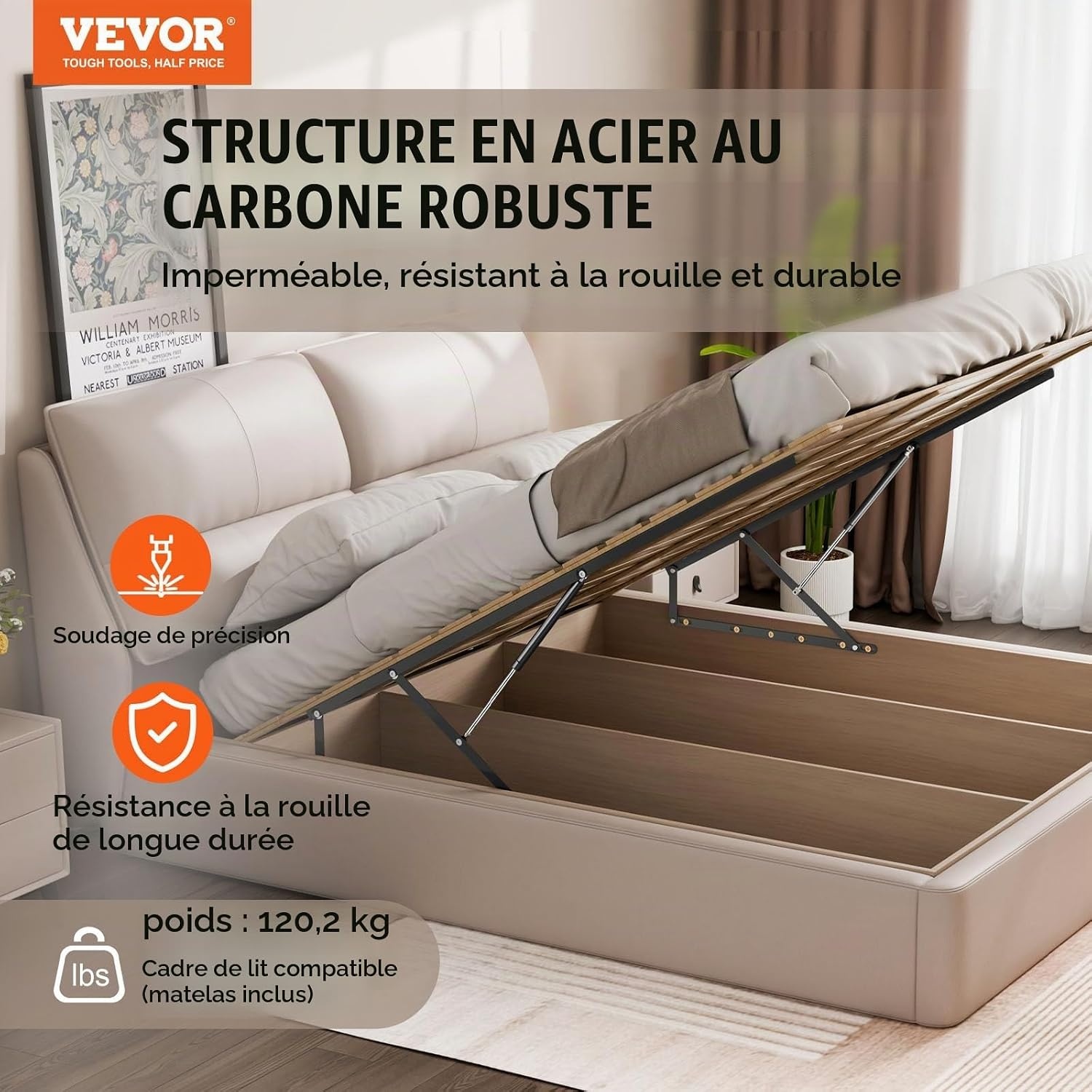 Mécanisme de levage pour lit 150x200 cm - Jusqu'à 32% de remise