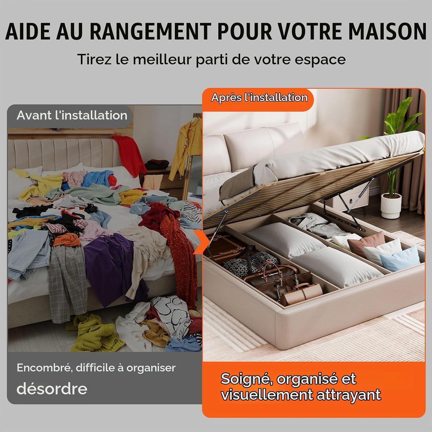 Mécanisme de levage pour lit 150x200 cm - Jusqu'à 32% de remise