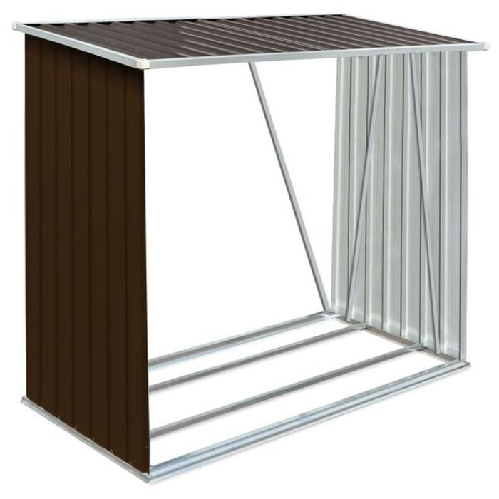 Vidaxl Abri bois de chauffage 163x83x154 cm acier galvanisé - Jusqu'à -34%