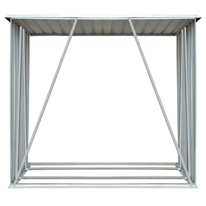 Vidaxl Abri bois de chauffage 163x83x154 cm acier galvanisé - Jusqu'à -34%