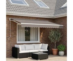Vidaxl Toile de rechange pour store banne 400x350cm Gris clair - Jusqu'à 6% de remise