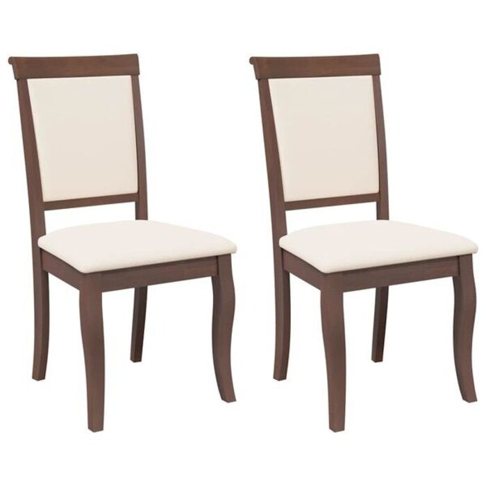 Vidaxl Lot de 2 chaises en bois d'hévéa massif - Jusqu'à -84% de remise