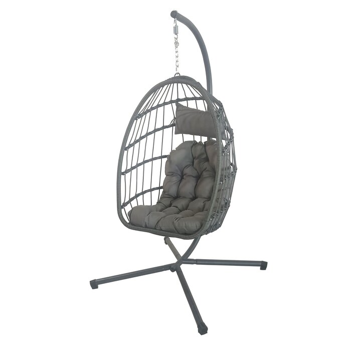 Viking Choice Fauteuil suspendu pliant Egg Chair gris - Jusqu'à -45% de remise