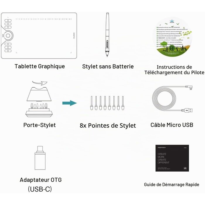 Tablette Graphique Pro 10x6 pouces - Jusqu'à -29% sur votre achat
