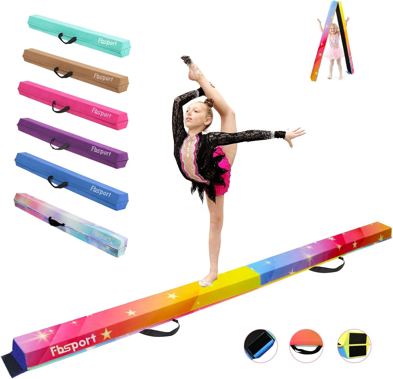 Poutre d'équilibre pliable 240cm - Violette - Jusqu'à 34% de réduction