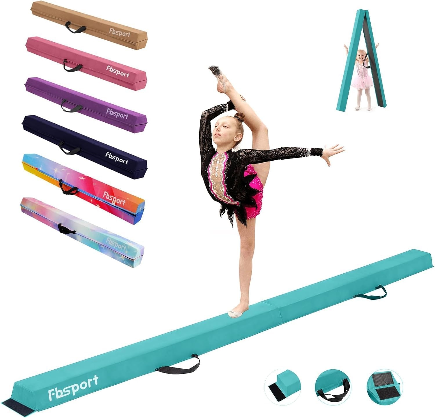 Poutre d'équilibre pliable 240cm - Violette - Jusqu'à 34% de réduction