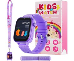 Montre Connectée Enfant 4G - GPS - Écran 1,85" - Lila - 55% de remise
