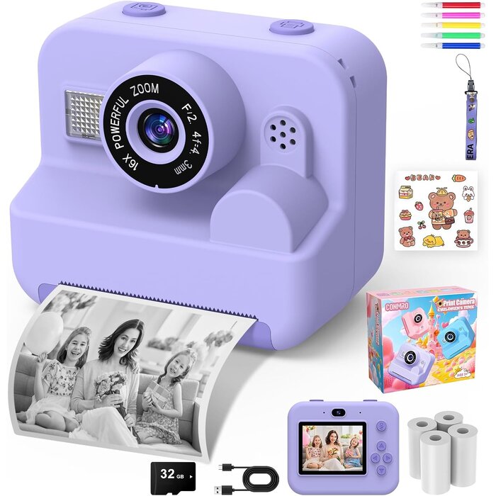 Appareil photo instantané pour enfants violet - Jusqu'à -33% sur l'outlet