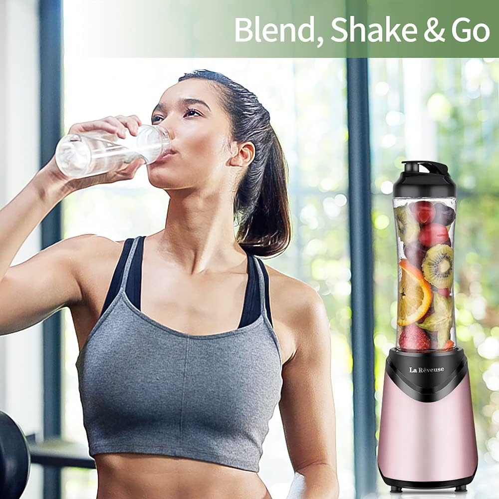 Mini-blender smoothie 300W rose - 2 gourdes - Jusqu'à 32% de remise