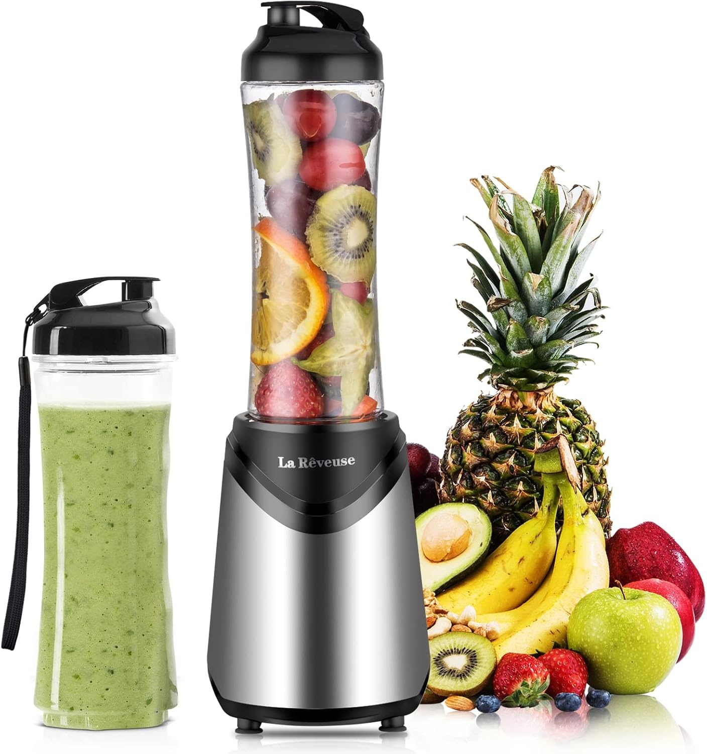 Mini-blender smoothie 300W rose - 2 gourdes - Jusqu'à 32% de remise