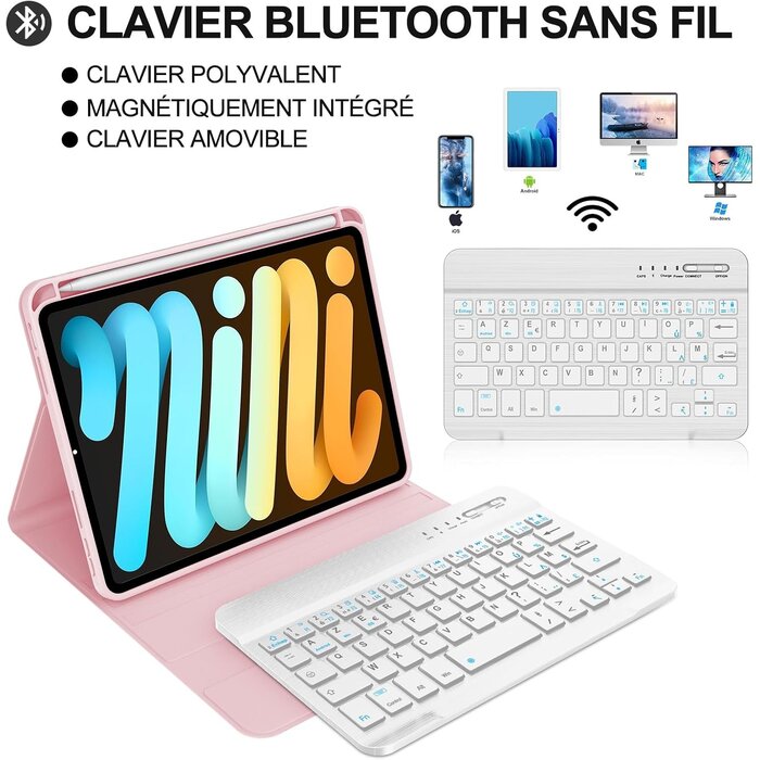 Étui clavier pour iPad Mini 7 (2024) - AZERTY - Jusqu'à 31% de réduction