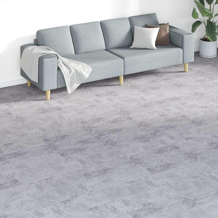Lames de sol PVC Gris Ciment 5,26 m² - Jusqu'à 33% de remise