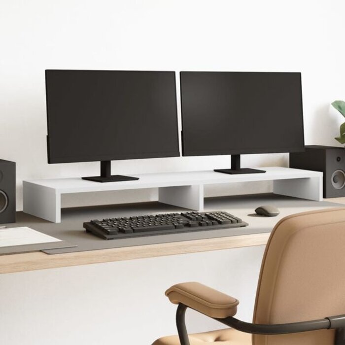 Support double écran ergonomique - Blanc - Jusqu'à 32% de remise