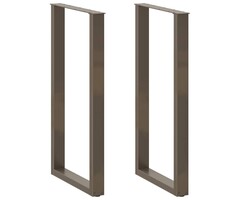 Vidaxl Pieds de table haute en U - 60x110 cm - Acier - Jusqu'à -41%