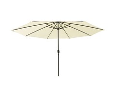 Vidaxl Parasol de jardin LED 400 cm - Sable - Jusqu'à -41% de remise