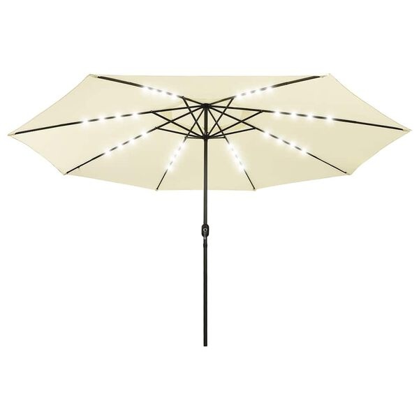 Vidaxl Parasol LED 400 cm Sable - Jusqu'à 34 % de réduction