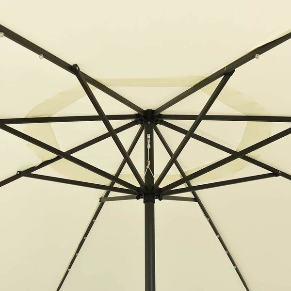 Vidaxl Parasol LED 400 cm Sable - Jusqu'à 34 % de réduction