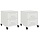 Lot de 2 tables de chevet en acier blanc - Jusqu'à -34%
