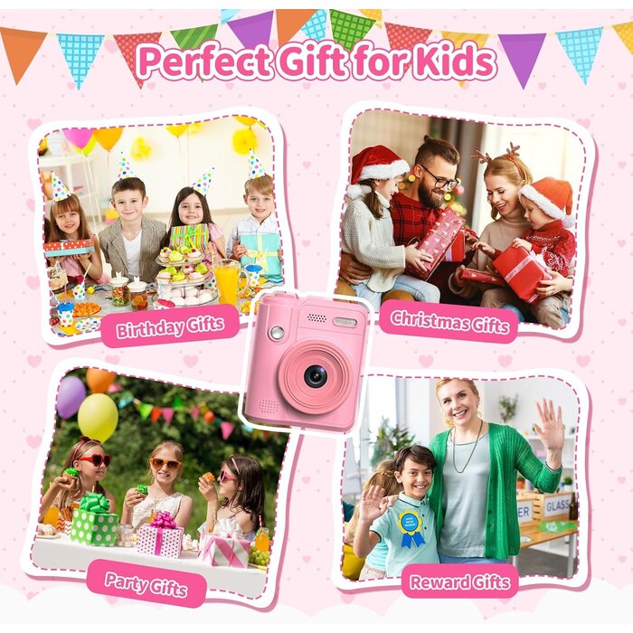 Gofunly Appareil photo instantané enfant rose - Jusqu'à 32% de remise