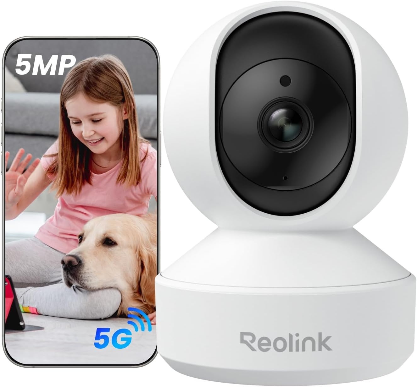 Caméra de surveillance intérieure 3K 5MP PTZ - Jusqu'à 34% de réduction