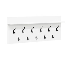 Vidaxl Patère murale blanche avec étagère 100cm - Jusqu'à -33%